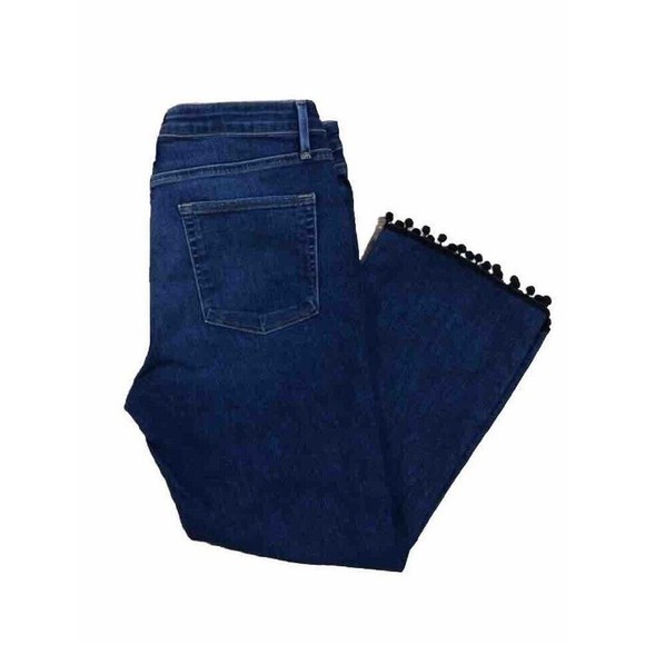 GOOD AMERICAN The Pom Pom Good Boot Crop Jeans Size 16 - Picture 6 of 7